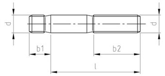 Шпилька, ввинчиваемый конец = 1.25d