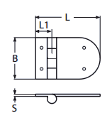 Петля S4 103x65 глухая