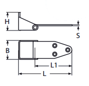 Петля S2 127x47 подвесная