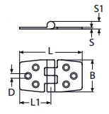 Петля S2 75x38 / 97x38